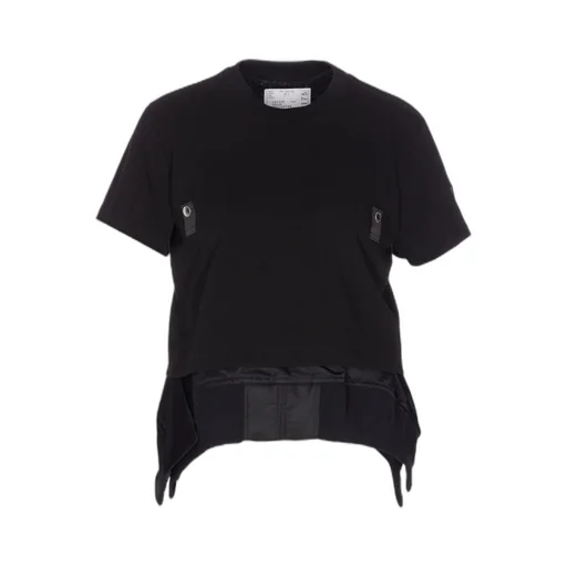 Cotton Jersey X Nylon Twill T-Shirt