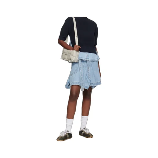 Belted Denim Skirt