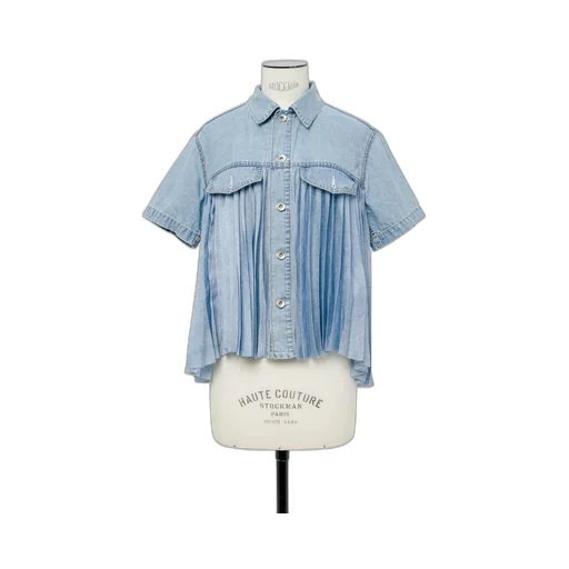 Pleated Denim Shirt