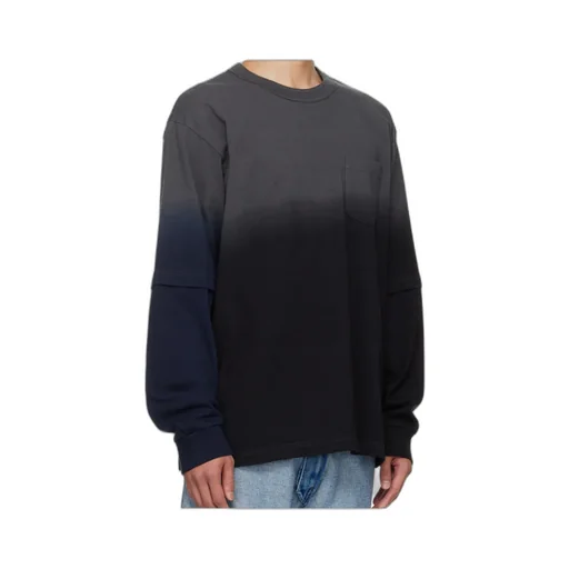 Ombre Effect Crewneck T-Shirt