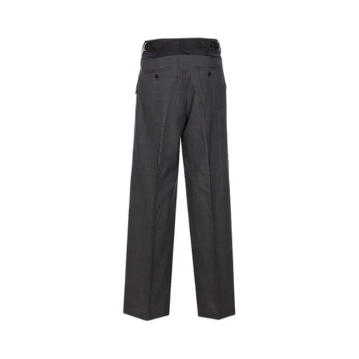 Check-Pattern Buckle Trousers