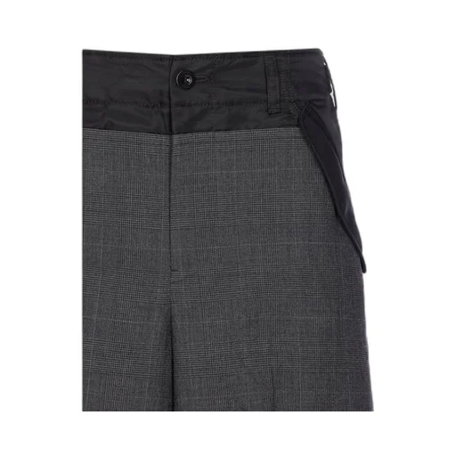 Check-Pattern Buckle Trousers