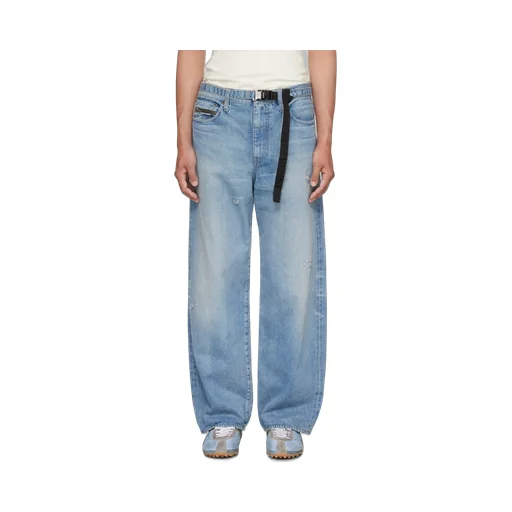 Belted-Waist Jeans