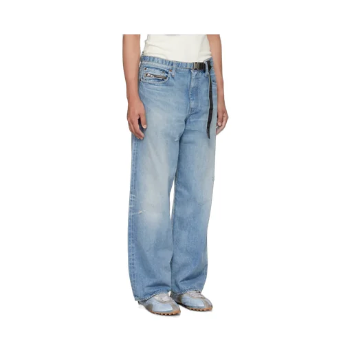 Belted-Waist Jeans