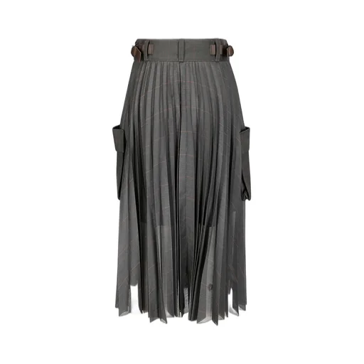 Belt Loop Pleated Skirt