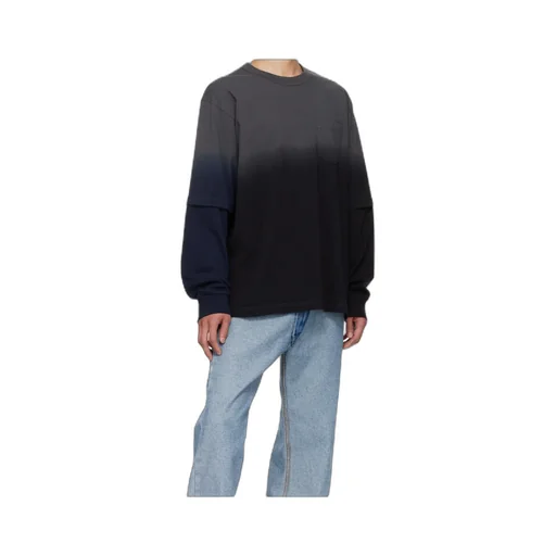 Ombre Effect Crewneck T-Shirt