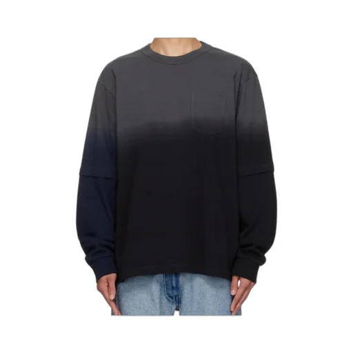 Ombre Effect Crewneck T-Shirt