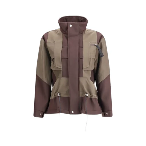 Paneled High-Neck Bomber Jacket
