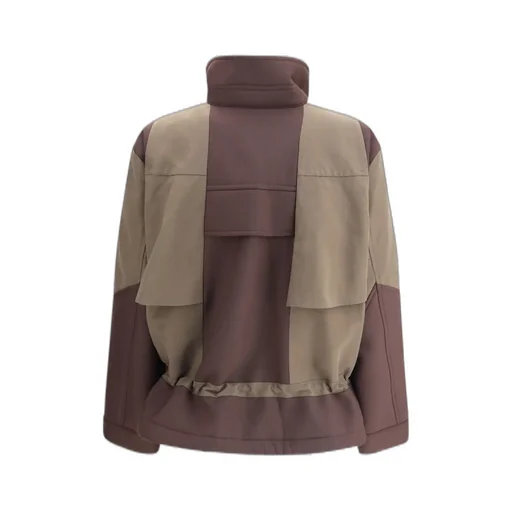 Paneled High-Neck Bomber Jacket