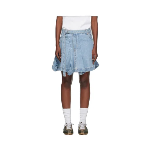 Belted Denim Skirt