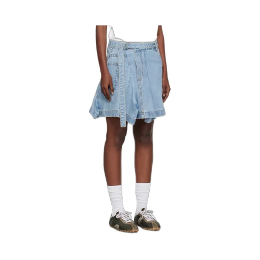 Belted Denim Skirt