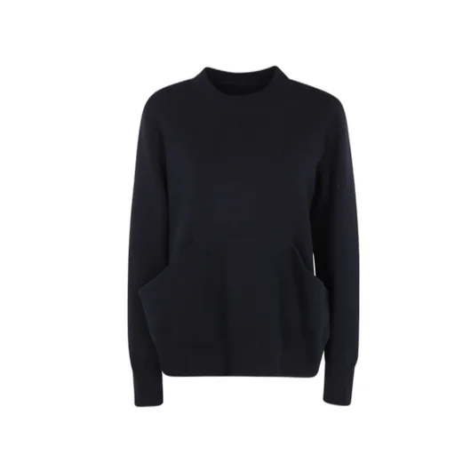 Pocket-Detail Crew-Neck Sweater