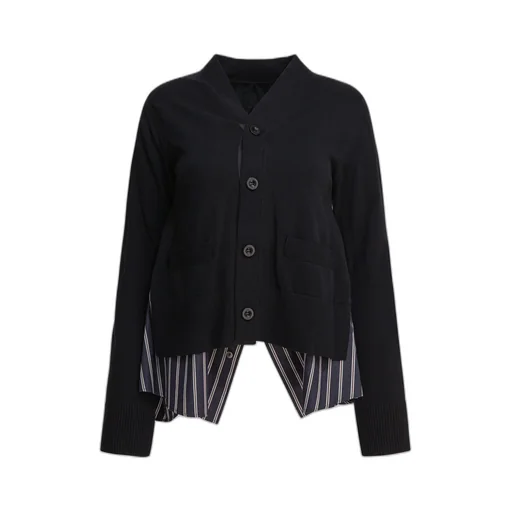 Long-Sleeved Knitted Cardigan