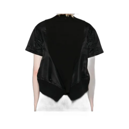 Bomber-Detail Cotton T-Shirt