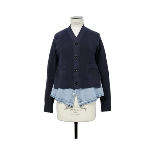 Denim X Knit Cardigan