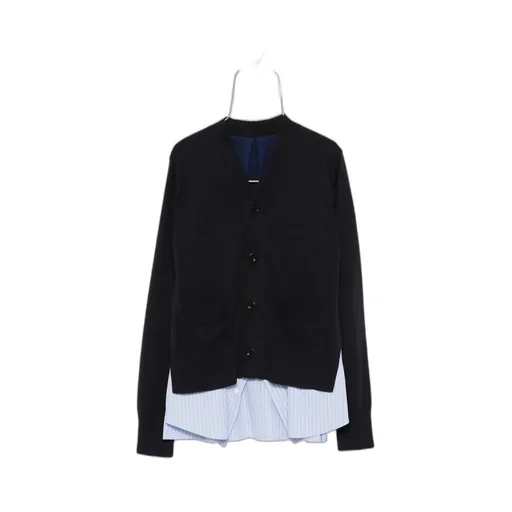 Buttoned Layered Cardigan