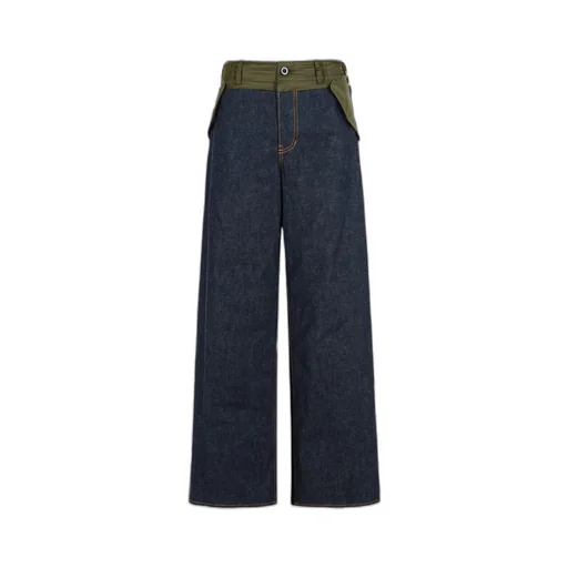 Panelled Cotton Jeans