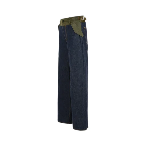 Panelled Cotton Jeans