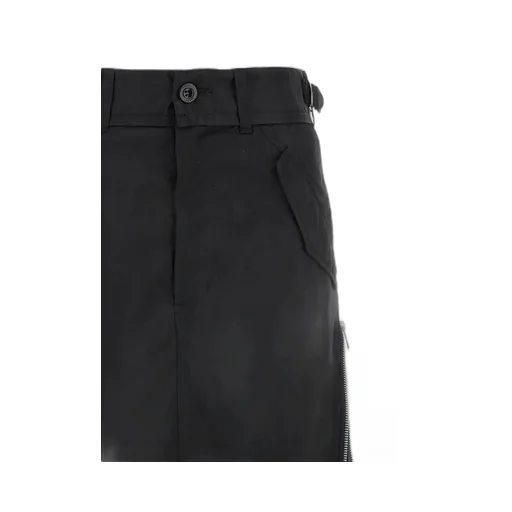 Zip-Detail Pleated Skirt