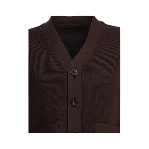 Layered Button-Front Cardigan