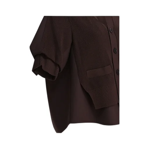 Layered Button-Front Cardigan