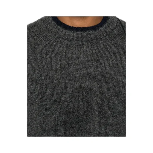 Double-Layered Frayed-Edge Sweater