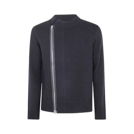 Zip-Front Wool Cardigan