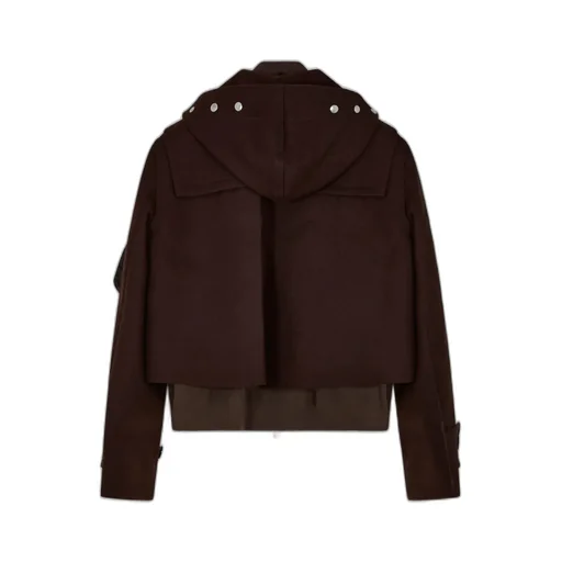 Toggle-Fastening Hooded Jacket