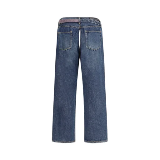 Belted Zip-Pocket Jeans