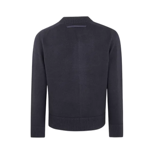 Zip-Front Wool Cardigan