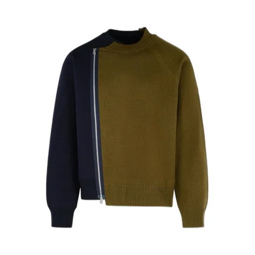 Paneled Long-Sleeved Sweater