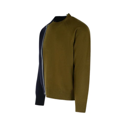 Paneled Long-Sleeved Sweater