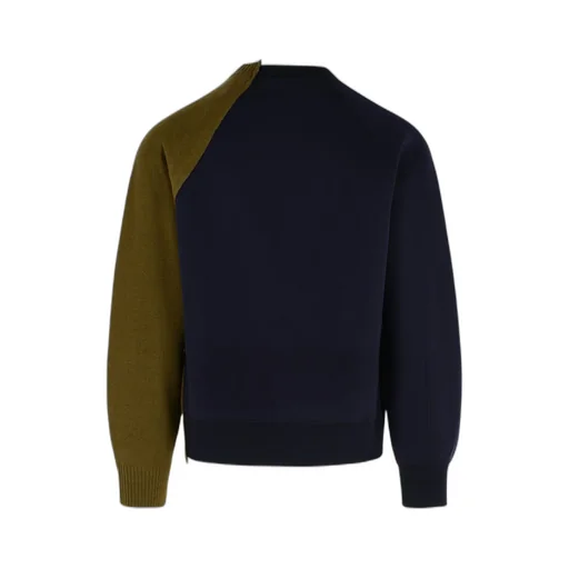 Paneled Long-Sleeved Sweater