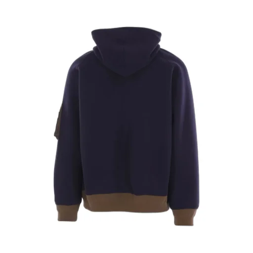 Colour-Block Zip-Up Hooded Jacket