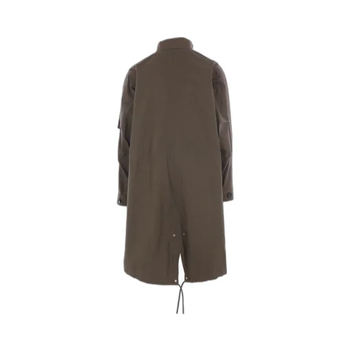 High-Neck Drawstring Parka