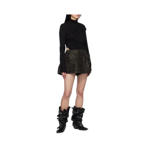 Animal-Print Mini Skirt