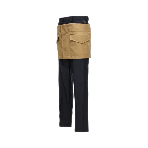 Miniskirt Insert Straight Leg Pants
