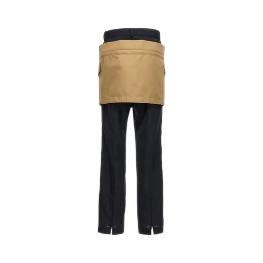 Miniskirt Insert Straight Leg Pants