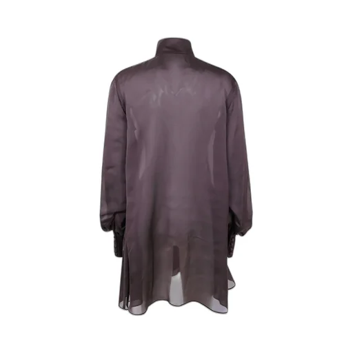 Ruffled High-Neck Blouse