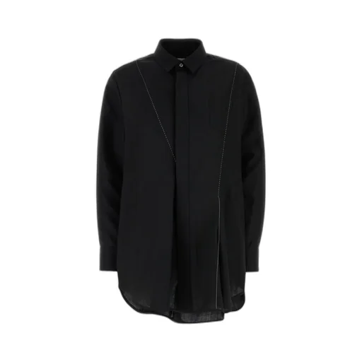 Curved Hem Suiting Shirt