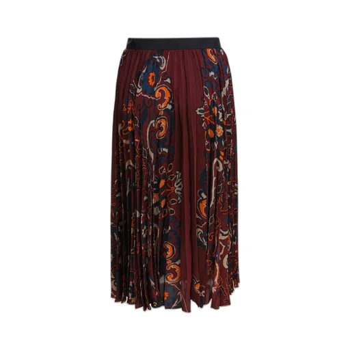 Printed Pleated Skirt