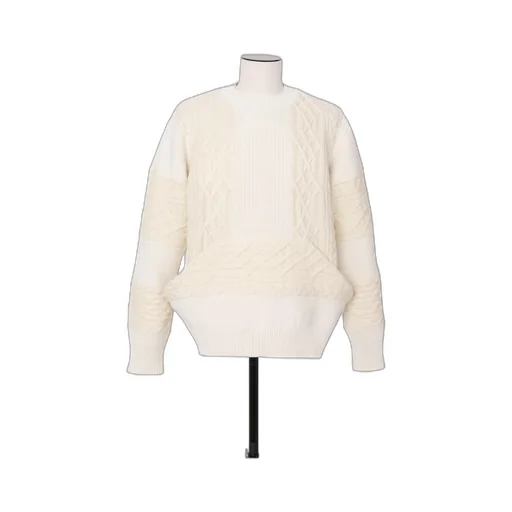 Cable-Knit Panelled Sweater