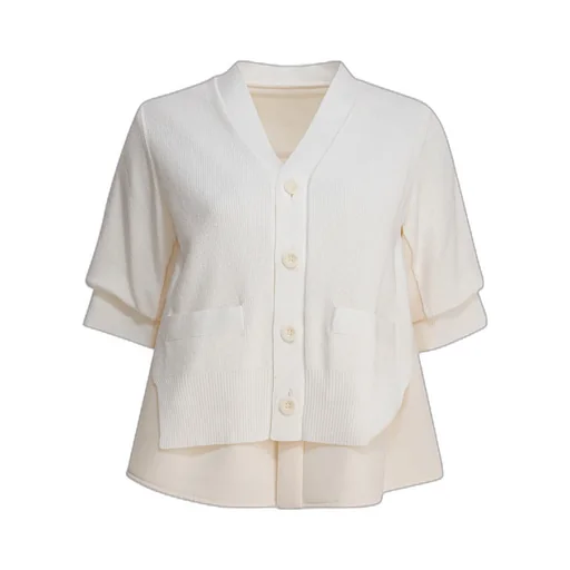 Button-Front Layered Shirt