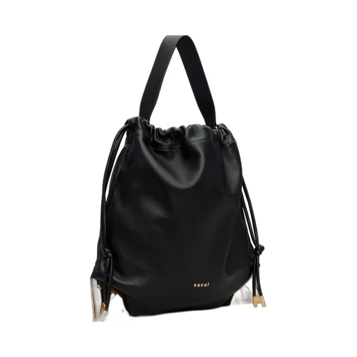 Corner Metal Drawstring Shoulder Bag