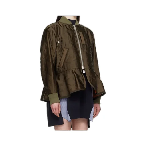Pleated Bomber Jacket