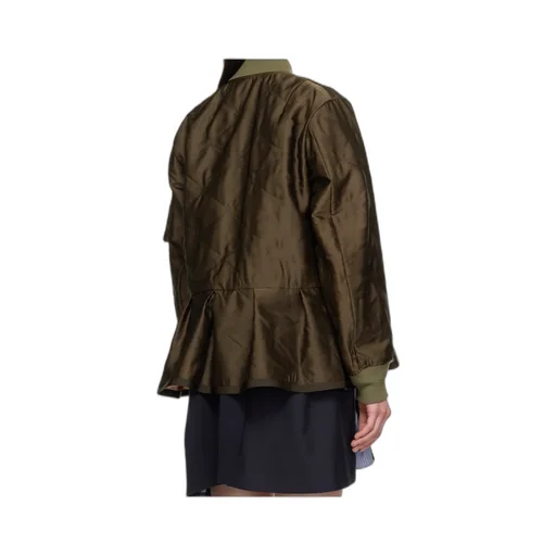 Pleated Bomber Jacket