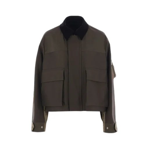 Concealed Fastened Cropped Jacket