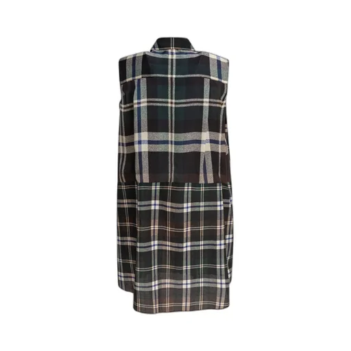Classic Collar Checked Mini Dress