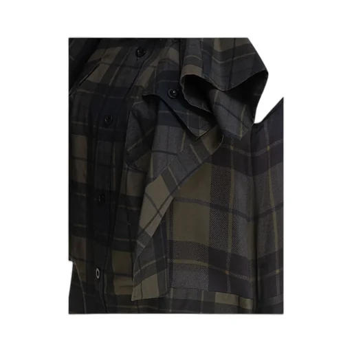 Classic Collar Checked Mini Dress