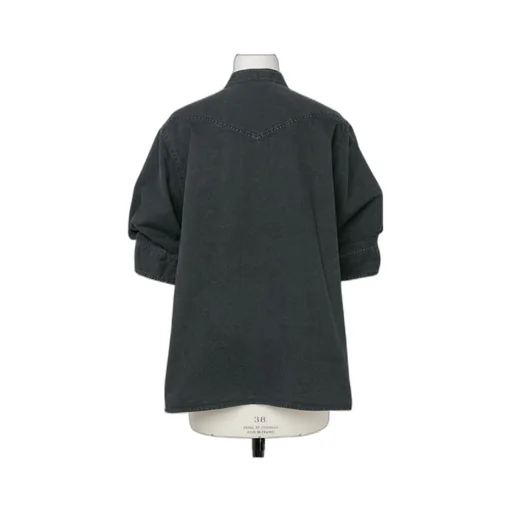 Knitted-Panel Blouse
